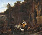 Shepherds Beside Roman Ruins